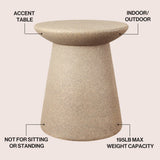 Conrad 18" Minimalist Modern Drum Accent Table Pedestal
