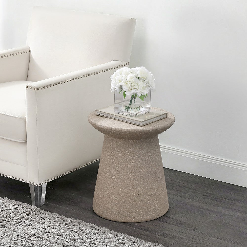 Conrad 18" Minimalist Modern Drum Accent Table Pedestal