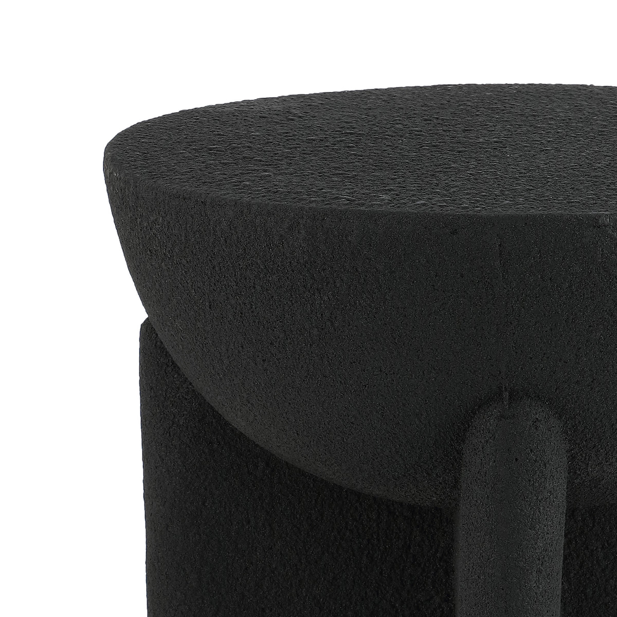 Brady 16.25" Minimalist Modern Drum Indoor/Outdoor Accent Table
