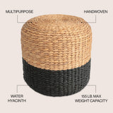 Aimee Modern Minimalist Hand-Woven Hyacinth Stool