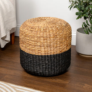 Aimee Modern Minimalist Hand-Woven Hyacinth Stool