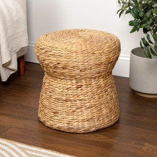 Alberto Modern Bohemian Hand-Woven Hyacinth Mushroom Stool
