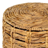 Calvero 18" Coastal Bohemian Handwoven Water Hyacinth Nesting Round Accent Table