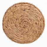 Virello 19.65" Coastal Bohemian Handwoven Water Hyacinth Round Accent Side Table