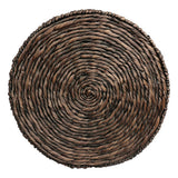 Virello 19.65" Coastal Bohemian Handwoven Water Hyacinth Round Accent Side Table