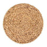 Alvion 15.75" Coastal Bohemian Handwoven Water Hyacinth Round Hourglass End Table