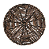 Vero 17" Coastal Bohemian Handwoven Water Hyacinth Round Tripod End Table