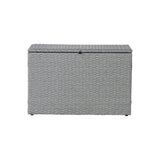 Nino 31.5" Modern Minimalist Outdoor Faux Wicker Deck and Patio Storage Box