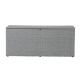 Nino 31.5" Modern Minimalist Outdoor Faux Wicker Deck and Patio Storage Box