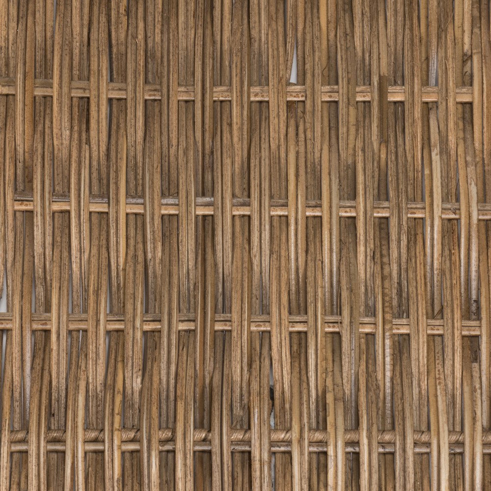 Honeycomb 19.75" Rustic Bohemian Hand-Woven Rattan Tray