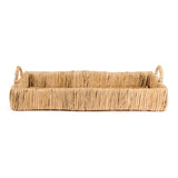Anika 22.5" Traditional Southwestern Hand-Woven Abaca Tray with Handles