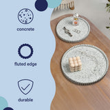 Oryn Modern Minimalist Concrete Fluted Edge Decorative Jewelry Trays
