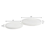 Oryn Modern Minimalist Concrete Fluted Edge Decorative Jewelry Trays