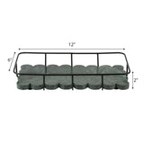 Barku 12" x 6" Modern Industrial Metal/Marble Scalloped Base Vanity Tray