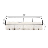 Barku 12" x 6" Modern Industrial Metal/Marble Scalloped Base Vanity Tray