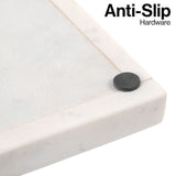 Elmu Stone 12" x 6" Classic Minimalist Rectangular Marble Bathroom Countertop Tray