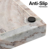 Elmu Stone 12" x 6" Classic Minimalist Rectangular Marble Bathroom Countertop Tray