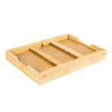 Soluna 16 in. W x 11.7 in. D Handcrafted Bamboo Breakfast Bed Tray with Built-In Handles and Foldable Legs