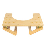 Domelle 7 in. H Handcrafted Bamboo Foldable Space-Saving Squat Toilet Potty Step Stool