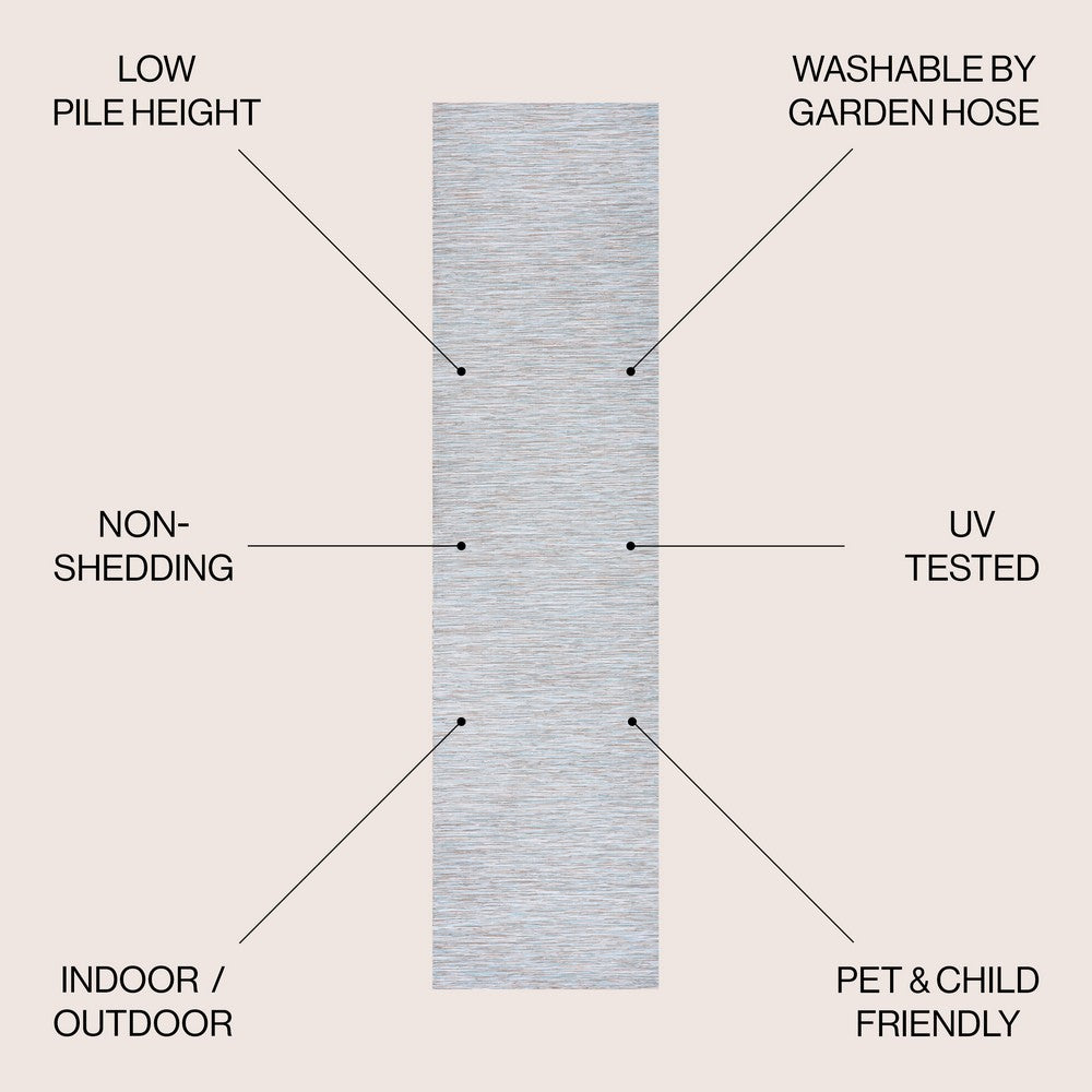 Nieleon Ethan Modern Flatweave Solid Indoor/Outdoor Area Rug