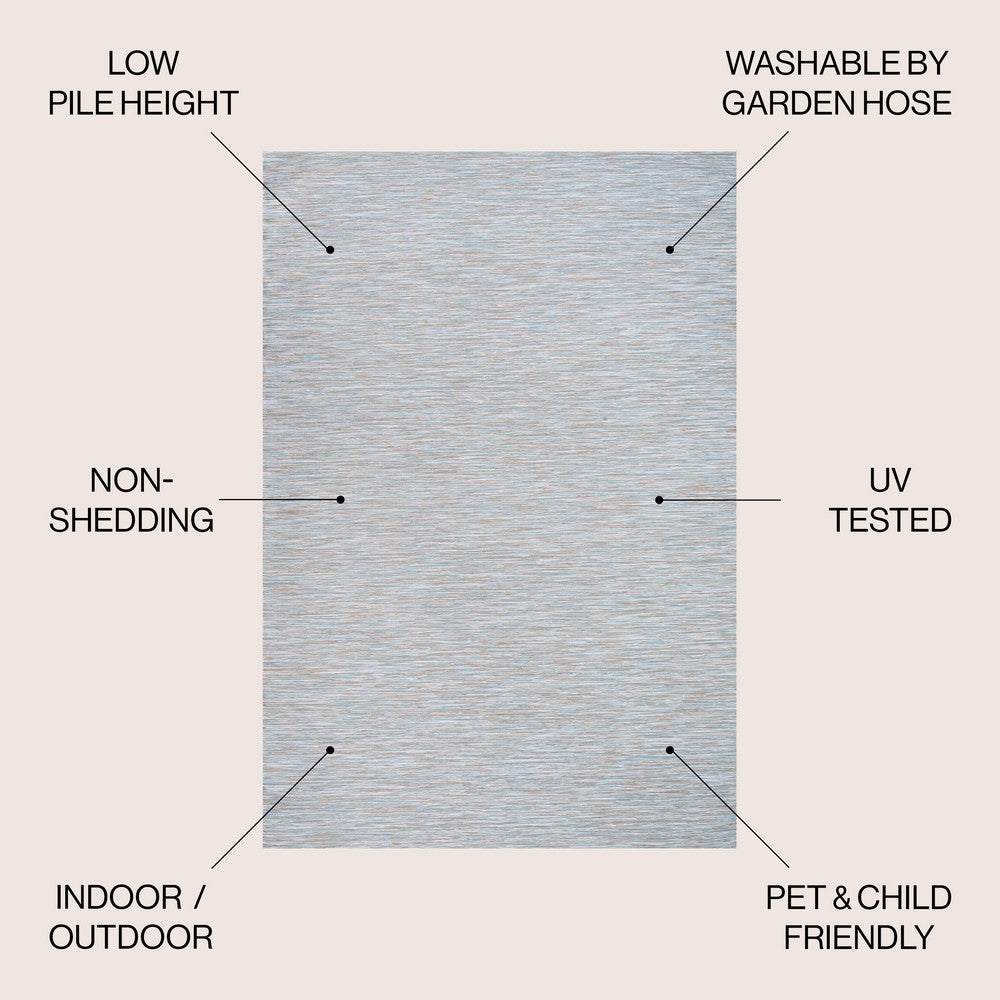 Nieleon Ethan Modern Flatweave Solid Indoor/Outdoor Area Rug