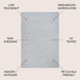 Nieleon Ethan Modern Flatweave Solid Indoor/Outdoor Area Rug
