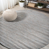 Nieleon Ethan Modern Flatweave Solid Indoor/Outdoor Area Rug