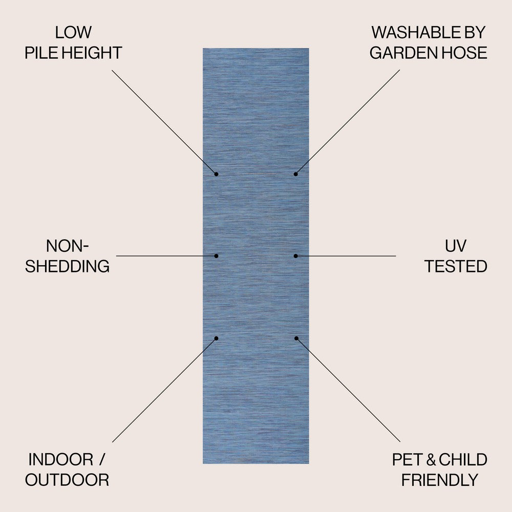 Nieleon Ethan Modern Flatweave Solid Indoor/Outdoor Area Rug