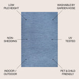Nieleon Ethan Modern Flatweave Solid Indoor/Outdoor Area Rug