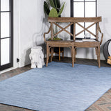 Nieleon Ethan Modern Flatweave Solid Indoor/Outdoor Area Rug