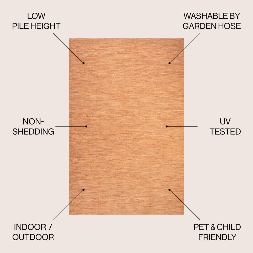 Nieleon Ethan Modern Flatweave Solid Indoor/Outdoor Area Rug
