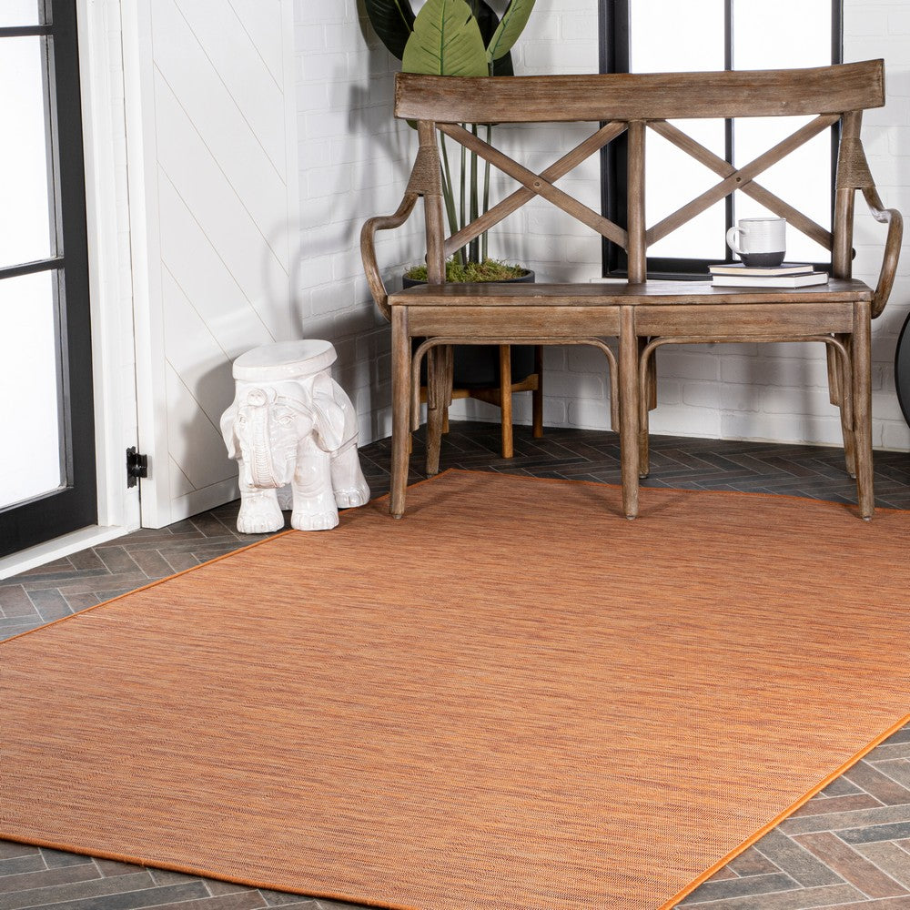 Nieleon Ethan Modern Flatweave Solid Indoor/Outdoor Area Rug