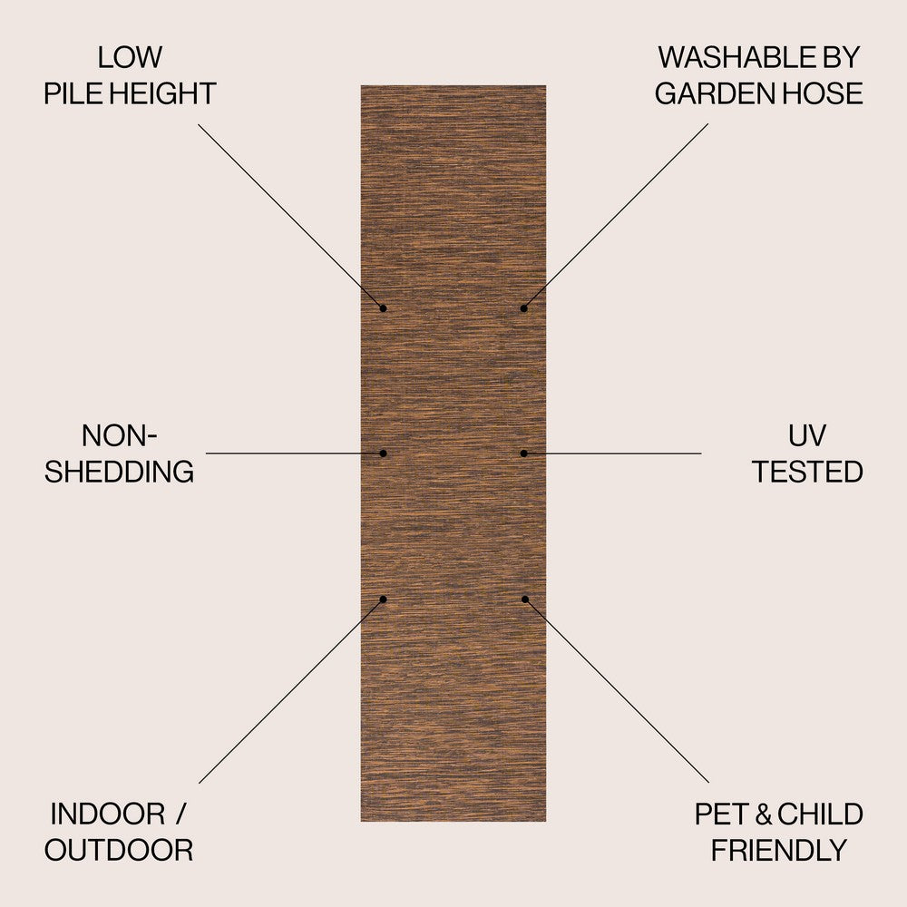 Nieleon Ethan Modern Flatweave Solid Indoor/Outdoor Area Rug