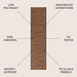 Nieleon Ethan Modern Flatweave Solid Indoor/Outdoor Area Rug
