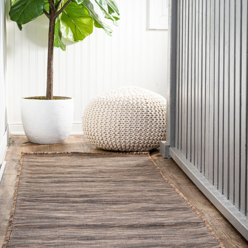Nieleon Ethan Modern Flatweave Solid Indoor/Outdoor Area Rug