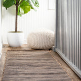 Nieleon Ethan Modern Flatweave Solid Indoor/Outdoor Area Rug