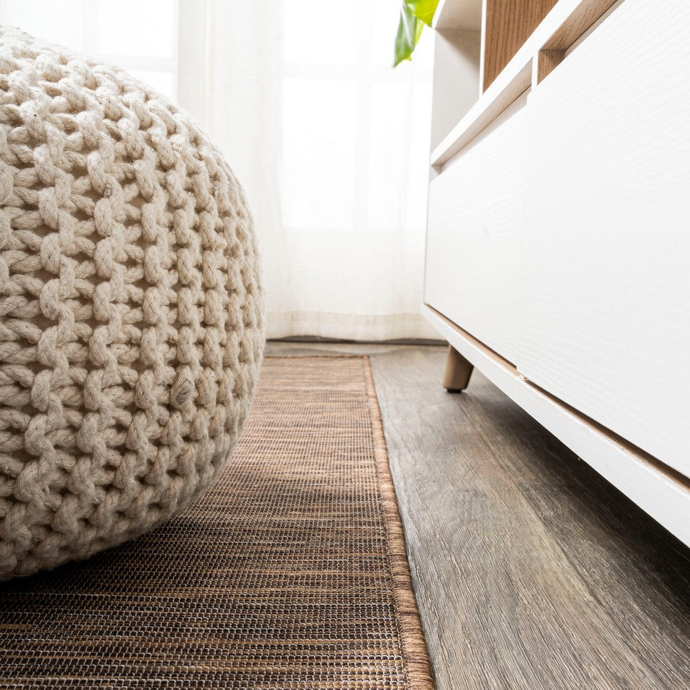 Nieleon Ethan Modern Flatweave Solid Indoor/Outdoor Area Rug