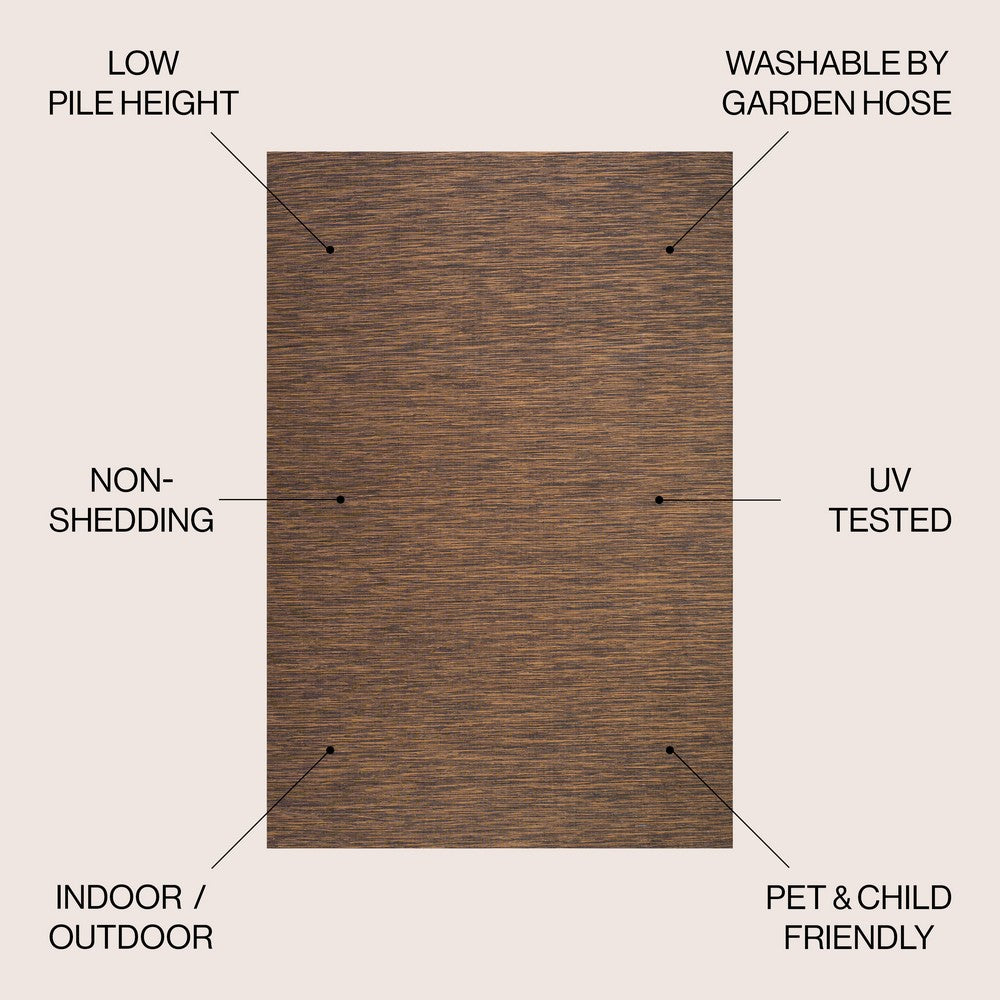 Nieleon Ethan Modern Flatweave Solid Indoor/Outdoor Area Rug