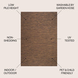 Nieleon Ethan Modern Flatweave Solid Indoor/Outdoor Area Rug