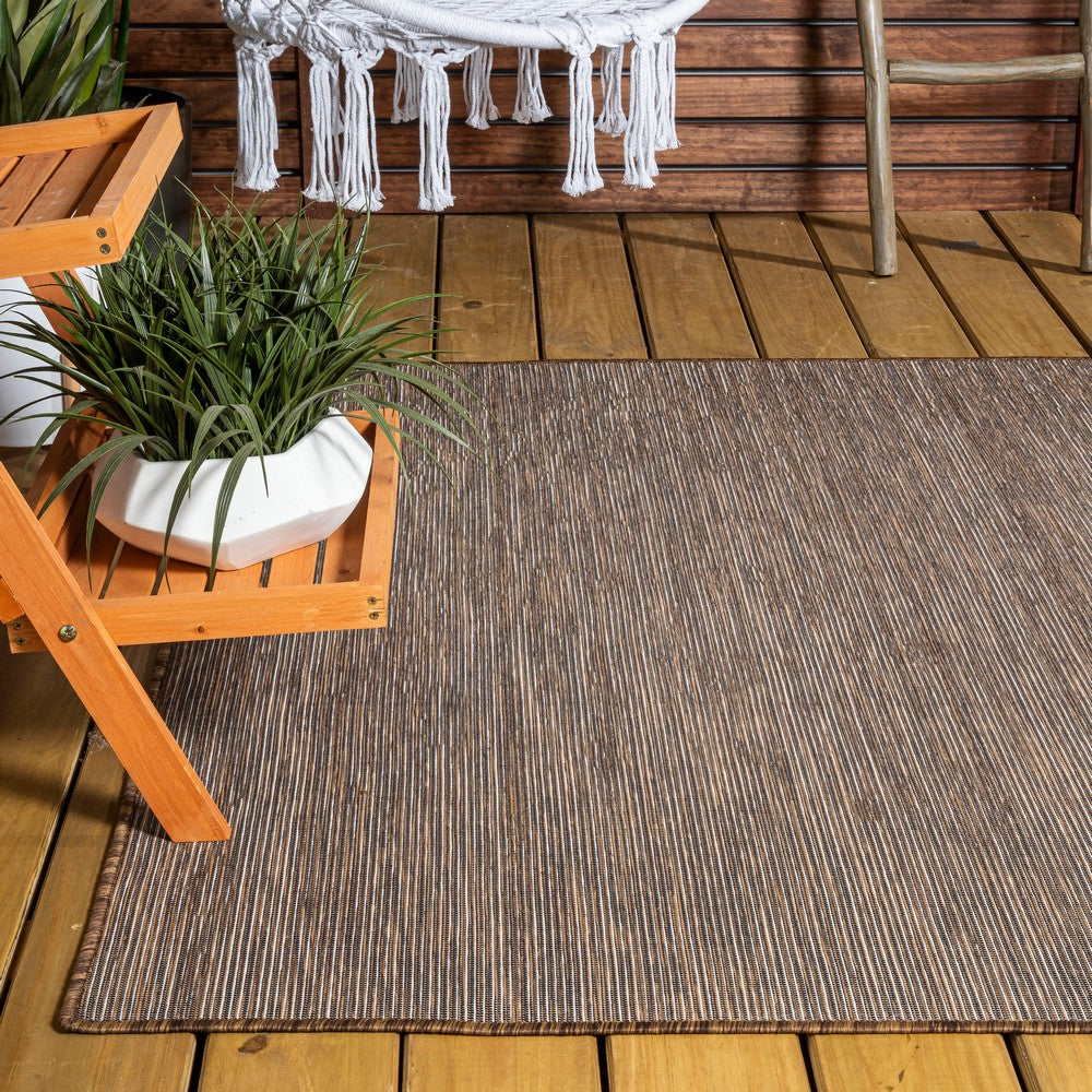 Nieleon Ethan Modern Flatweave Solid Indoor/Outdoor Area Rug