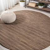 Nieleon Ethan Modern Flatweave Solid Indoor/Outdoor Area Rug