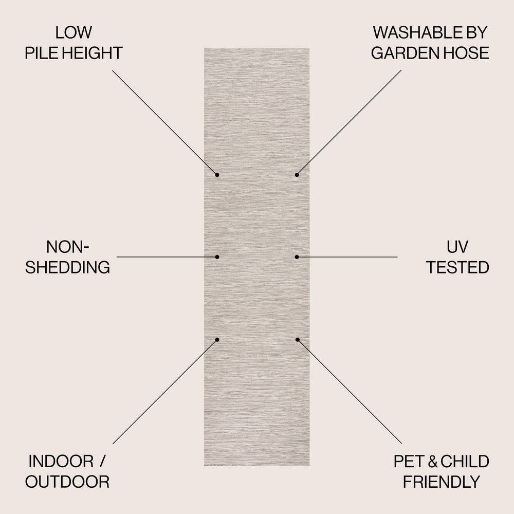 Nieleon Ethan Modern Flatweave Solid Indoor/Outdoor Area Rug