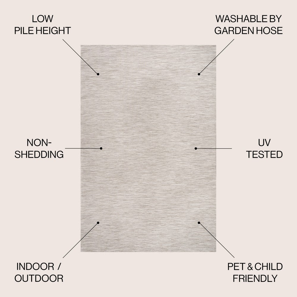 Nieleon Ethan Modern Flatweave Solid Indoor/Outdoor Area Rug