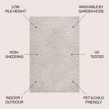 Nieleon Ethan Modern Flatweave Solid Indoor/Outdoor Area Rug