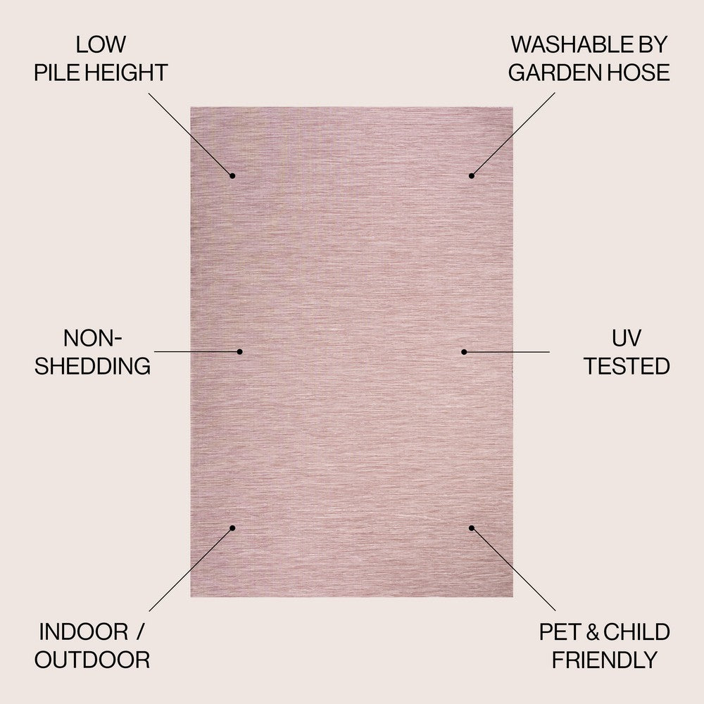 Nieleon Ethan Modern Flatweave Solid Indoor/Outdoor Area Rug