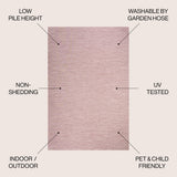 Nieleon Ethan Modern Flatweave Solid Indoor/Outdoor Area Rug