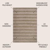Ernard Bo Modern Farmhouse Wide Indoor/Outdoor Area Rug