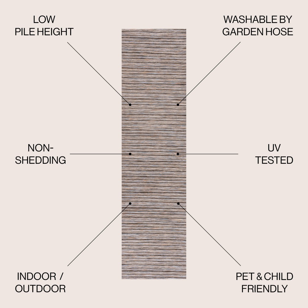 Aerelm Finn Modern Farmhouse Pinstripe Indoor/Outdoor Area Rug