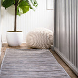 Aerelm Finn Modern Farmhouse Pinstripe Indoor/Outdoor Area Rug