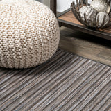 Aerelm Finn Modern Farmhouse Pinstripe Indoor/Outdoor Area Rug